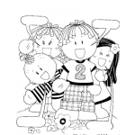 Dibujo para colorear Dibujo De 4 Ninos Cada Uno Diciendo Algo Para Pintar Y Colorear