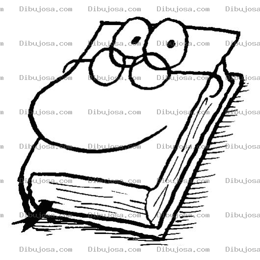 Dibujo para colorear Dibujo De Libro Con Nariz Para Pintar Y Colorear Libro Narizon