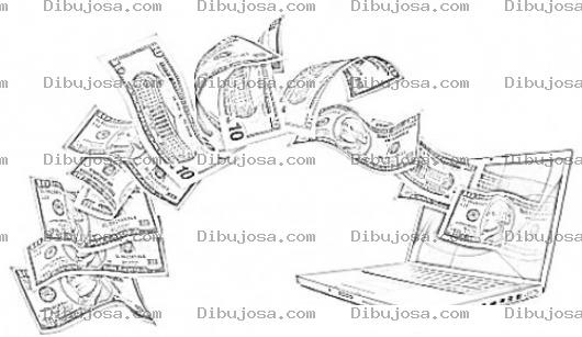 Dibujo para colorear Dinero De Internet Para Pintar Y Colorear