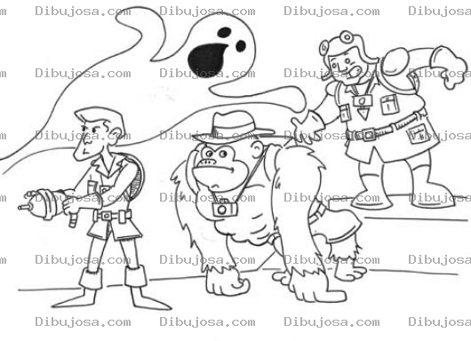 Dibujo para colorear Dibujo De Caza Fantasmas Para Pintar Y Colorear A Los Cazafantasmas