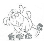 Dibujo para colorear Dibujo De Ovejita En Patines Para Pintar Y Colorear Oveja Patinadora