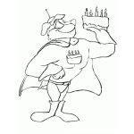 Dibujo para colorear Dibujo Del Super Perro Del Pastel Para Pintar Y Colorear Al Perro De Los Pastetes Para Celebrar Cumpleanos De 5 Velitas
