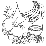 Dibujo para colorear Dibujodefrutas.com Para Pintar Y Colorear Dibujo De Frutas