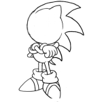 Dibujo para colorear Dibujo De Sonic Sin Cara Para Pintar Y Colorear