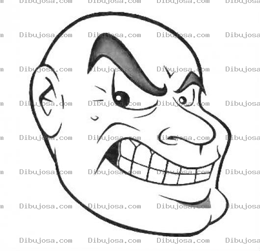 Dibujo para colorear Dibujo De Calvo Perverso Para Pintar Y Colorear Pelon Maleado Y Malvado