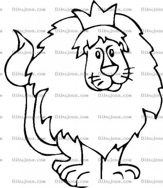Dibujo para colorear Dibujo Del Leon Rey De La Selva Para Pintar Y Colorear