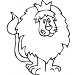 Dibujo para colorear Dibujo Del Leon Rey De La Selva Para Pintar Y Colorear