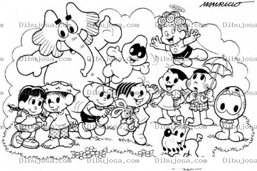 Dibujo para colorear Dibujo De Los Amigos Del Elefante Para Pintar Y Colorear