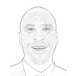 Dibujo para colorear Corybooker.com Coloring Page Dibujo De Cory Booker Para Pintar Y Colorear