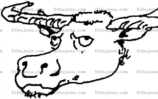 Dibujo para colorear Buey Enojado Para Pintar Y Colorear