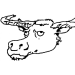 Dibujo para colorear Buey Enojado Para Pintar Y Colorear