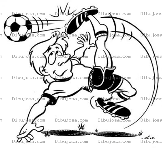 Dibujo para colorear Patada Chilena Dibujo De Futbolista Tirando Una Patada Para Atras
