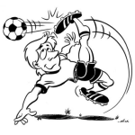 Dibujo para colorear Patada Chilena Dibujo De Futbolista Tirando Una Patada Para Atras