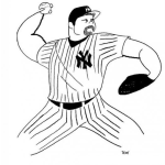 Dibujo para colorear Rogerclemens Yankees De Newyork Dibujo De Roger Clemens Para Pintar Y Colorear A Rogers Clemente
