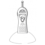 Dibujo para colorear Dibujo De Telefono Inalambrico Para Pintar Y Colorear