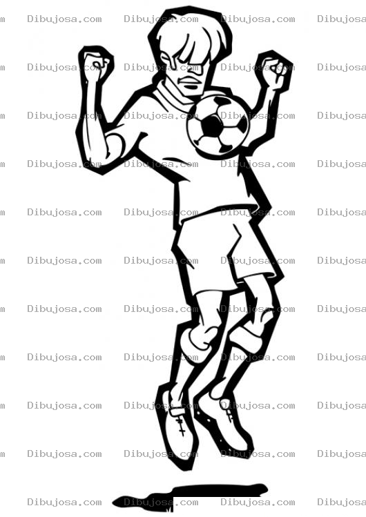 Dibujo para colorear De Pechito Dibujo De Futbolista Parando Una Pelota De Futbol Con El Pecho Para Pintar Y Colorear