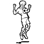 Dibujo para colorear De Pechito Dibujo De Futbolista Parando Una Pelota De Futbol Con El Pecho Para Pintar Y Colorear