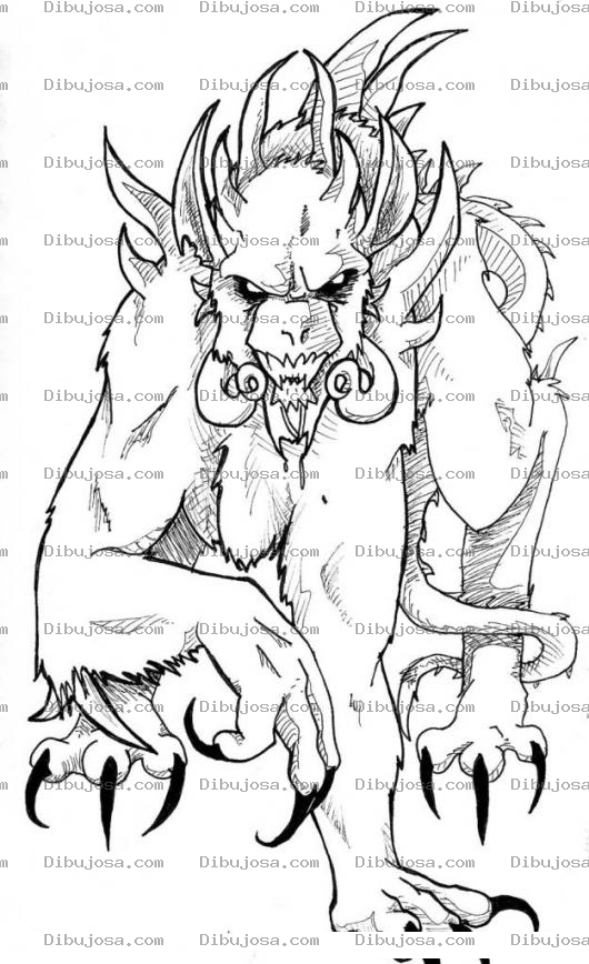 Dibujo para colorear Dibujo Del Depredador Para Pintar Y Colorear
