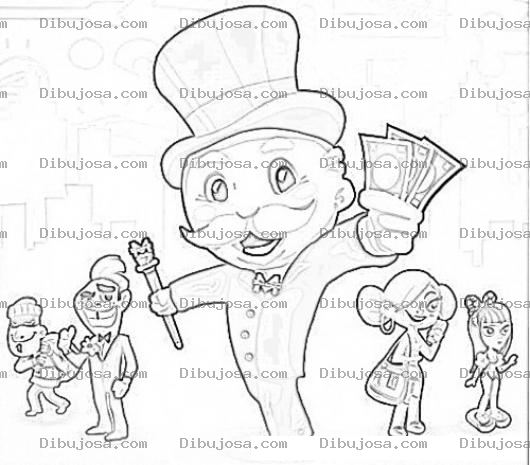 Dibujo para colorear Dibujo De Monopoly Para Pintar Y Colorear