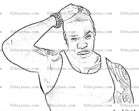 Dibujo para colorear Bustarhymes Dibujo Del Cantante Rapero De Busta Rhymes Para Pintar Y Colorear A Bustaraims