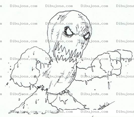 Dibujo para colorear Dibujo De Hombre Lodo Para Pintar Y Colorear Al Moustruo Del Pantano