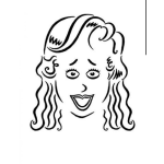 Dibujo para colorear Dibujo De Risa Fingida Para Pintar Y Colorear Sonrisa Falsa