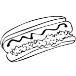 Dibujo para colorear Dibujo De Chevere Hotdog Shuco Pan Con Salchica Y Repollo Para Pintar Y Colorear Hot Dog Perro Caliente Dogo