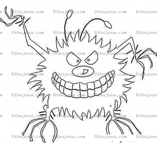 Dibujo para colorear Dibujo De Virus Para Pintar Y Colorear Una Bacteria O Caries