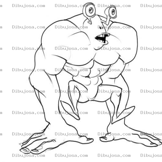 Dibujo para colorear Fenomeno Musculoso Para Pintar Y Colorear