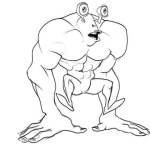 Dibujo para colorear Fenomeno Musculoso Para Pintar Y Colorear