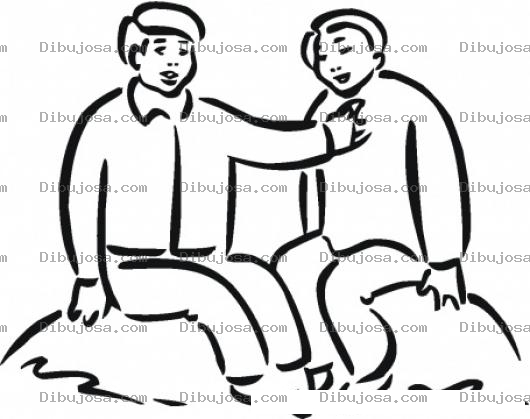 Dibujo para colorear Consejo Para Un Amigo Dibujo De Un Amigo Consejero Dando Un Consejo A Su Mejor Amigo Para Pintar Y Colorear