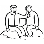 Dibujo para colorear Consejo Para Un Amigo Dibujo De Un Amigo Consejero Dando Un Consejo A Su Mejor Amigo Para Pintar Y Colorear