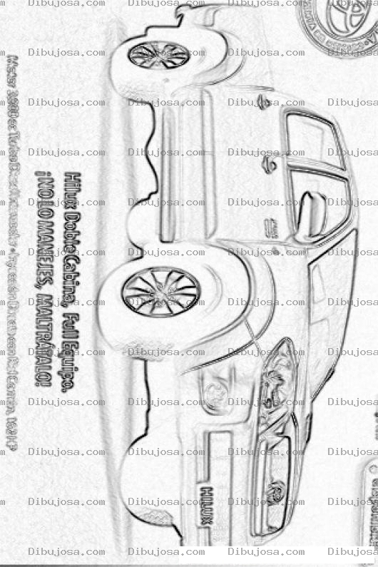 Dibujo para colorear Colorear Pickup Toyota Hilux