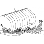 Dibujo para colorear Barco De Vikingos Para Pintar Y Colorear