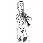 Dibujo para colorear Dibujo De Clarinetista Tocando El Clarinete Para Pintar Y Colorear