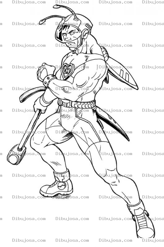 Dibujo para colorear Chapulin Colorado Recharged Con Musculos Y De Aspecto Mas Varonil Para Pintar Y Colorear