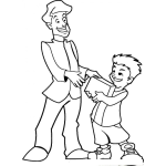 Dibujo para colorear Regalo Del Dia Del Padre Para Pintar Y Colorear