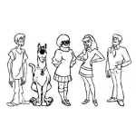 Dibujo para colorear Dibujo De Los Personajes De Scooby Doo Para Pintar Y Colorear A Todos Los Integrantes De Scubidu Escubidu