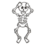 Dibujo para colorear La Muerte Preocupada Para Pintar Y Colorear