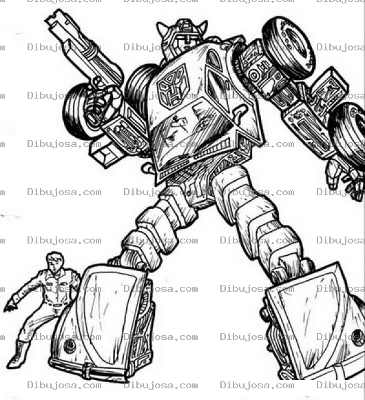 Dibujo para colorear Dibujo De Transformer Para Pintar Y Colorear