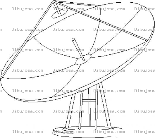 Dibujo para colorear Dibujo De Antena Parabolica Para Pintar Y Colorear