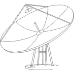 Dibujo para colorear Dibujo De Antena Parabolica Para Pintar Y Colorear