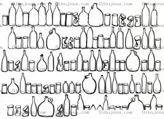 Dibujo para colorear Botellas De Cantina Para Pintar Y Colorear