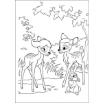 Dibujo para colorear Bambi con su novia