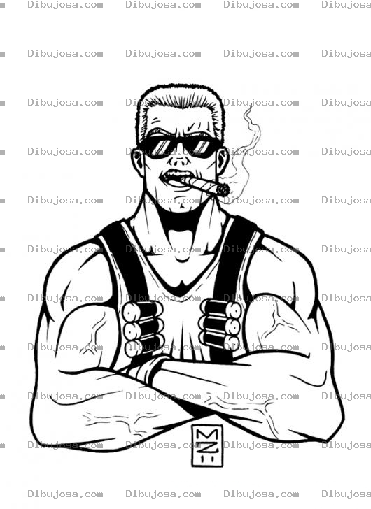 Dibujo para colorear Dibujo Del Personaje De Wolfensetin 3d Para Pintar Y Colorear A Wolfestein