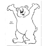 Dibujo para colorear Oso Contento Y Alegre Para Pintar Y Colorear