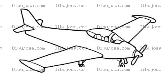 Dibujo para colorear dibujo De Avioneta Mono Motor Para Pintar Y Colorear