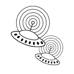 Dibujo para colorear Ovnis Ufos Platillos Voladores Para Pintar Y Colorear