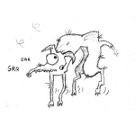 Dibujo para colorear Dibujo De Perro Pulgoso Y Jiotoso Para Pintar Y Colorear Chucho Callejero Y Vagabundo Perrito De La Calle