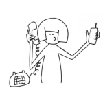 Dibujo para colorear Telefono De Casa Y Telefono Celular Para Pintar Y Colorear